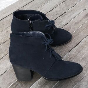 Blondo blue suede waterproof ankle boots